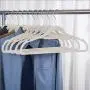 10 Pieces Colorful Non Slip Velvet Clothes Hangers 360 Degree Swivel Hook Strong and Durable Flocked Cloth Velvet Hanger,Sky Blue