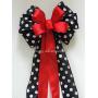 Red Black Birthday Party Decor Red Black White Polka dots Party Decoration Christmas Wreath Bow Christmas Door Hanger Bow Christmas Swag Bow Red Black Ladybug themed decor Red Black Christmas Bow