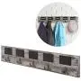 Cxjff Wall Coat Rack Clothes Hat Hanger Holder Hooks Wood Words Retro Style, Gray, 83x3x13CM (Color : Gray, Size : 4 Pieces)