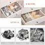 LEEFE Drawer Organizer with Lids, 2 Pack Foldable Divider Organizers Closet Underwear Storage Boxes for Sortin Socks, Bra, Scarves and Lingerie in Wardrobe or Under Bed, Breathable Washable Linen Fabric LEEFE Drawer Organizer with Lids, 2 Pack Foldable Divider Organizers Closet Underwear Storage Boxes for Sortin Socks, Bra, Scarves and Lingerie in Wardrobe or Under Bed, Breathable Washable Linen Fabric