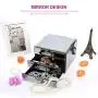 Jewelry Storage Box, 3 Layers Mirrored Jewelry Boxes Trinket Storage Make-up Container Case Drawer