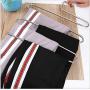 Opaten Non-Slip Pants Hangers S-Shape 5 Layers Stainless Steel Black Silicone Coating Multi Clothes Cascading Hangers Space Saving Clothes Organizer Jeans Pants Scarf Ties Towels