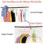 EKKONG 4 Pack Space Saving Hangers, Magic Clothes Hanger, Multi Functional Closet Wardrobe Hanger, Rotate Anti-Skid Hangers, Sturdy Plastic (Beige+Pink+Blue+ Green)