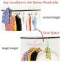 EKKONG 4 Pack Space Saving Hangers, Magic Clothes Hanger, Multi Functional Closet Wardrobe Hanger, Rotate Anti-Skid Hangers, Sturdy Plastic (Beige+Pink+Blue+ Green)