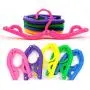XREXS 10pcs Portable Travel Hangers Foldable Plastic Travel Suit Coat Clothes Hangers w Anti-slip Grooves (10pcs assorted colors)
