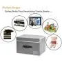 Janes Home 4 Pack Storage Bins Boxes Linen Collapsible Cube Set Organizer Basket with Lid & Handle, Foldable Fabric Containers for Clothes, Toys, Closet, Office, Nursery (Grey and Orange)