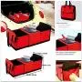 Mesh Net Pocket Auto Care Car Trunk Storage Bag Storage Folding Storage Box,Without Net Bag,red