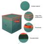 2win2buy Christmas Ornament Storage Boxes Containers Adjustable 64 Compartment Cube Organizer with Dividers Xmas Storage Chest Keeps Holiday Decorations Clean and Dry for Next Season 12x12x12 - Green