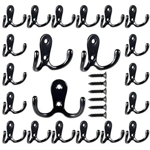 21 Pack Coat Hooks, POZEAN Hooks for Hanging with 42pcs Screws, Black Towel Hooks Wall Hooks for Hanging Coat Scarf, Bag, Towel, Key, Cap, Cup, Hat and More 21 Pack Coat Hooks, POZEAN Hooks for Hanging with 42pcs Screws, Black Towel Hooks Wall Hooks for Hanging Coat Scarf, Bag, Towel, Key, Cap, Cup, Hat and More