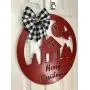 Merry Christmas Door Hanger - Merry Christmas Scene Door Sign - Snowy Christmas Scene Door Hanger - Christmas Cottage in the Snow - Santa Merry Christmas Door Hanger - Merry Christmas Scene Door Sign - Snowy Christmas Scene Door Hanger - Christmas Cottage in the Snow - Santa