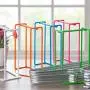 Storage Rack Practical Creative Plastic Clothes Hanger Storage Home Organizer Companion Rack for Home Kitchen - White