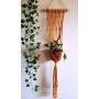 Macrame boho wall Plant Hanger for indoor and patio, knotted wall plant hanger flower pot holder,macrame pod-40 L&quotx7W"