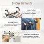 ECKOO 1 Pack 5-Layers Foldable Adjustable Pants Hangers,Hanger Space Saver for Pants Trousers Scarf Tie Belt,5 in 1 Multi-Layer Stainless Steel Pants Rack for Wardrobe,Home Storage and Organizer-Black ECKOO 1 Pack 5-Layers Foldable Adjustable Pants Hangers,Hanger Space Saver for Pants Trousers Scarf Tie Belt,5 in 1 Multi-Layer Stainless Steel Pants Rack for Wardrobe,Home Storage and Organizer-Black