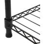 Finnhomy Heavy Duty Wire Shelving Garment Rack for Closet Organizer Portable Clothes Wardrobe Storage with Adjustable Shelves and Hangers,Thicken Steel Tube，Black