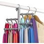 Lynk Hanging Pivoting Belt Rack Tie, Closet Organizer-Platinum