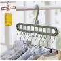 10pcs Random Color Multi-Function Folding Magic Hook Nine-Hole Rotation Magic Clothes Hanger Drying Cabinet Bedroom Clothes Home Storage Tools 10pcs Random Color Multi-Function Folding Magic Hook Nine-Hole Rotation Magic Clothes Hanger Drying Cabinet Bedroom Clothes Home Storage Tools