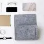 Upgraded Thick Bedside Caddy with 5 Pockets, Felt Hanging Storage Organizer, Bed Sofa Side Hanger Holder Bag for Dorm TV Remote Control, Phones, Magazines, Tablets(Grey)