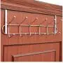 Clothes Hangers Rack Over Door Stainless Steel 12 Hooks,Clothing Coat Hanger Kitchen Bedroom Home Storage Decoration