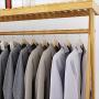 COAT RACK NAN Liang 3 in 1 Fashion Floor-Standing Multifunction Storage Racks Hangers Bedroom Clothes Rack Bamboo Arts Wardrobe Multi-Functional Clothing Rack (Size : 10045145cm)