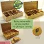 Multikeep Adjustable Tea Boxes 128 Tea Bag Storage Organizer Bamboo Latching Lid (Blank Lid) Multikeep Adjustable Tea Boxes 128 Tea Bag Storage Organizer Bamboo Latching Lid (Blank Lid)