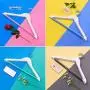 Owl Decoration Wood Hangers - 10Pcs/ Lot White Wood Suit Hanger with Pant Bar, Pretty Colorful Clothes Dress Shirt Hanger Pink Blue Color