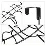 HJYPYJ Magic Hanger,Wall-Mounted Iron Folding Hanger,Space-Saving Organizer Hangers,It Applies to The Door Balcony Bathroom Not Easy to Rust/Black / 5 pcs