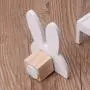 RUZYY Cute Bunny Hook Wooden Clothes Hanger Wall Decor Children Bedroom Pendant