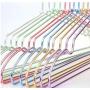 10pcs Random Color Aluminum Alloy Hanger for Clothes,Strong Metal Shirts Dress Hanger