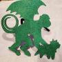 WICKED WITCH HALLOWEEN DECO MESH DOOR DECOR WITH&quotRUBY" SLIPPERS AND FLYING MONKEY - FREE SHIPPING - WREATH HANGER INCLUDED