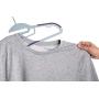 Popular Design Products 50 pc Premium Quality Easy-On Clothes Hangers - Grey with Purple Non-Slip Pads - Space Saving Thin Profile - For Shirts, Pants, Blouses, Scarves - Strong Enough for Coats