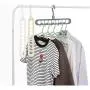 10pcs Random Color Multi-Function Folding Magic Hook Nine-Hole Rotation Magic Clothes Hanger Drying Cabinet Bedroom Clothes Home