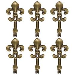 uxcell Curtain Tieback Hook Metal Vintage Tassel Curtain Drapery Holder Holdback Wall Hook Clothes Hanger, Set of 6, Bronze Tone