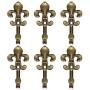 uxcell Curtain Tieback Hook Metal Vintage Tassel Curtain Drapery Holder Holdback Wall Hook Clothes Hanger, Set of 6, Bronze Tone