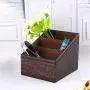 Retro PU Leather Storage Boxes Container Case Flower Pattern Remote Controls Holder Home Decoration Office Supplies Retro PU Leather Storage Boxes Container Case Flower Pattern Remote Controls Holder Home Decoration Office Supplies