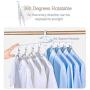 Haphome Hangers Space Saving Non-Slip Multi-Function Magical Suit (1-Pack) Ultra Thin Space Saving 360 Degree Swivel Hook Strong Durable Clothes Hangers Hold Up-to 30 Lbs (White, 8)