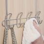 Leoie Nail Free Door Back Iron Hanger for Clothes Towel Hats Storage