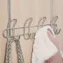Leoie Nail Free Door Back Iron Hanger for Clothes Towel Hats Storage