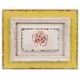 NIKKY HOME Antique Wooden Case Keepsake Storage Boxes with Lid and Floral Handle, 9.84 x 7.87 x 5.51 Inches, Pale Pink and Yellow