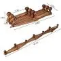 A- Coat Rack Hanger Expandable Coat Rack Wall Mounted 10 Hooks Clothes Hat Bag Hanger for Home Bedroom