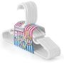 HANGERWORLD 20 White 11.4inch Plastic Kids Coat Clothes Garment Pants Skirt Bar Baby Toddler Hangers