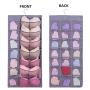 KEEPJOY Underwear Organizer Double Sided Hanging Saving Storage Hanger with 35 Pockets for Bra Stockings Socks Underwear Closet Hanging Organizer(Gray)