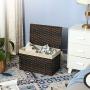 SONGMICS Storage Box, Laundry Hamper with Cotton Liner and Metal Frame, Storage Basket with Lid, Decorative Bin for Bedroom Closet Laundry Room, Rattan-Style, 21.9 x 13.4 x 13.4 Inches, Brown URST56BR SONGMICS Storage Box, Laundry Hamper with Cotton Liner and Metal Frame, Storage Basket with Lid, Decorative Bin for Bedroom Closet Laundry Room, Rattan-Style, 21.9 x 13.4 x 13.4 Inches, Brown URST56BR