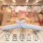 Neoviva 12.6 Inch Thick Foam Jeans Fabric Padded Hangers for Kids, Pack of 5 Durable Anti Slip Sweater Clothes Hangers for Child, Solid Skyway Blue Neoviva 12.6 Inch Thick Foam Jeans Fabric Padded Hangers for Kids, Pack of 5 Durable Anti Slip Sweater Clothes Hangers for Child, Solid Skyway Blue
