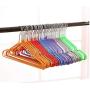 Colorful Thick PVC Coated Metal Clothes Hanger, Space Saving Non Slip Shirts Dress Coats Hangers Rack 10pcs Random Color