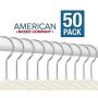 Closet Complete Premium Quality Velvet Hangers, Ivory Set of 50