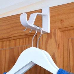 HANGERWORLD 6 White 7inch Over Door Hooks Storage Coat Jacket Bath Robe Towels Clothes Hangers