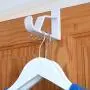 HANGERWORLD 6 White 7inch Over Door Hooks Storage Coat Jacket Bath Robe Towels Clothes Hangers