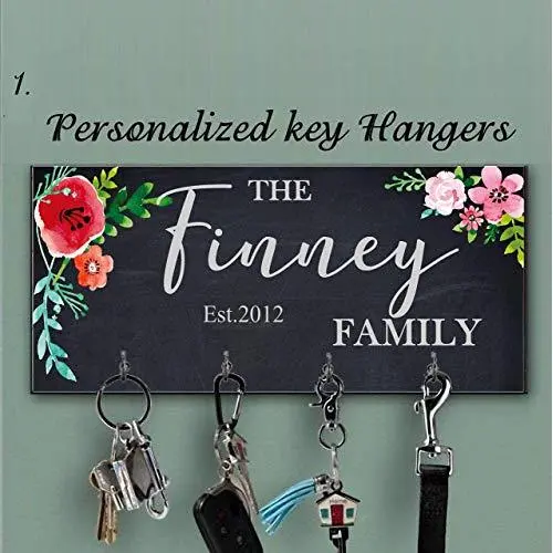 Personalized Decorative Floral key holder for wall Storage Hook key Organizer wall Great housewarming gifts Dog leash rack Christmas gifts for new homeowner Apartment warming gift Multi key hanger Personalized Decorative Floral key holder for wall Storage Hook key Organizer wall Great housewarming gifts Dog leash rack Christmas gifts for new homeowner Apartment warming gift Multi key hanger