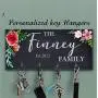 Personalized Decorative Floral key holder for wall Storage Hook key Organizer wall Great housewarming gifts Dog leash rack Christmas gifts for new homeowner Apartment warming gift Multi key hanger Personalized Decorative Floral key holder for wall Storage Hook key Organizer wall Great housewarming gifts Dog leash rack Christmas gifts for new homeowner Apartment warming gift Multi key hanger