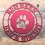 Dog Paw Door Wreath, Pet Door Hanger, Welcome Sign